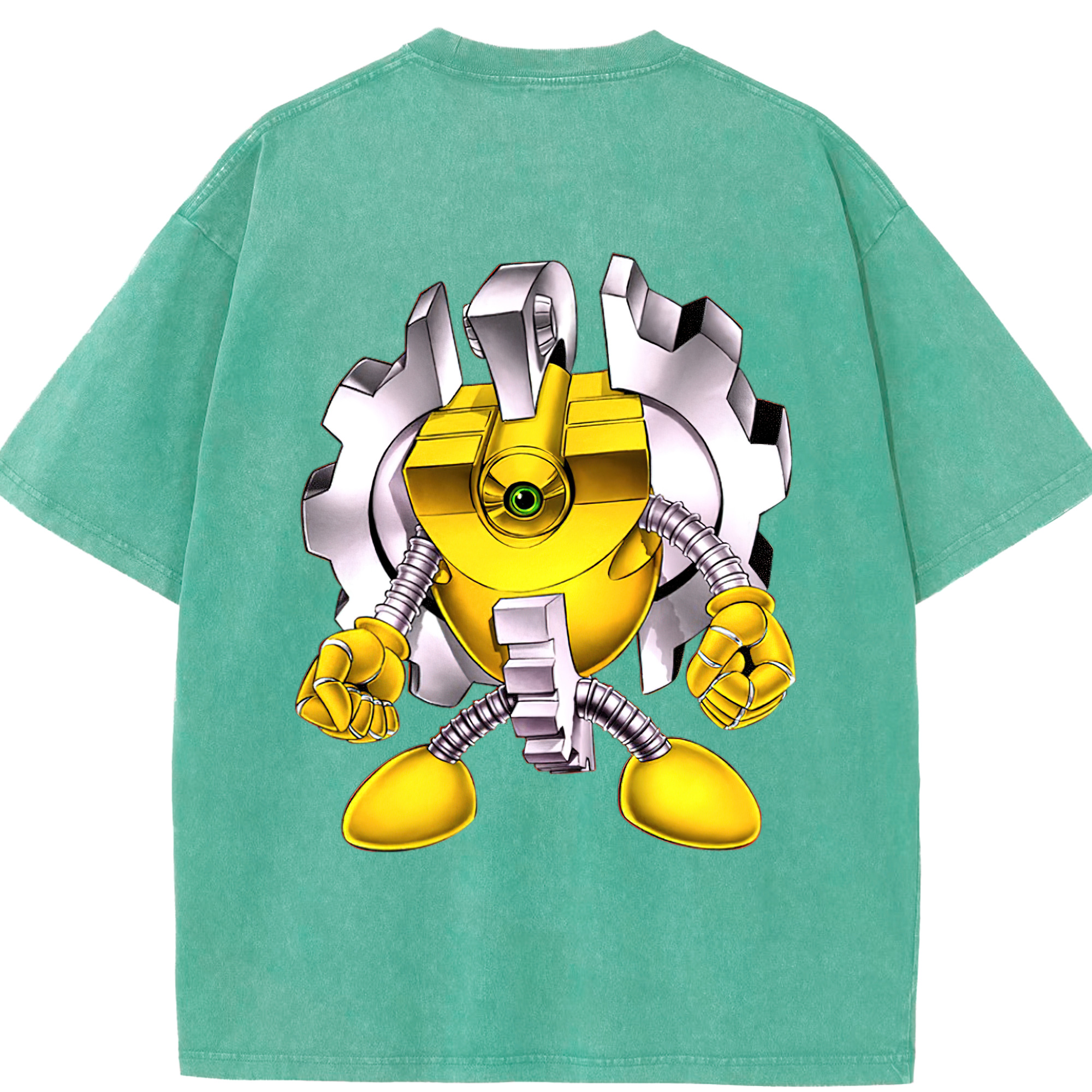 （画像用） 遊☆戯☆王 Yu-Gi-Oh! 綿100% ヴィンテージ風 半袖Tシャツ（背面プリント）